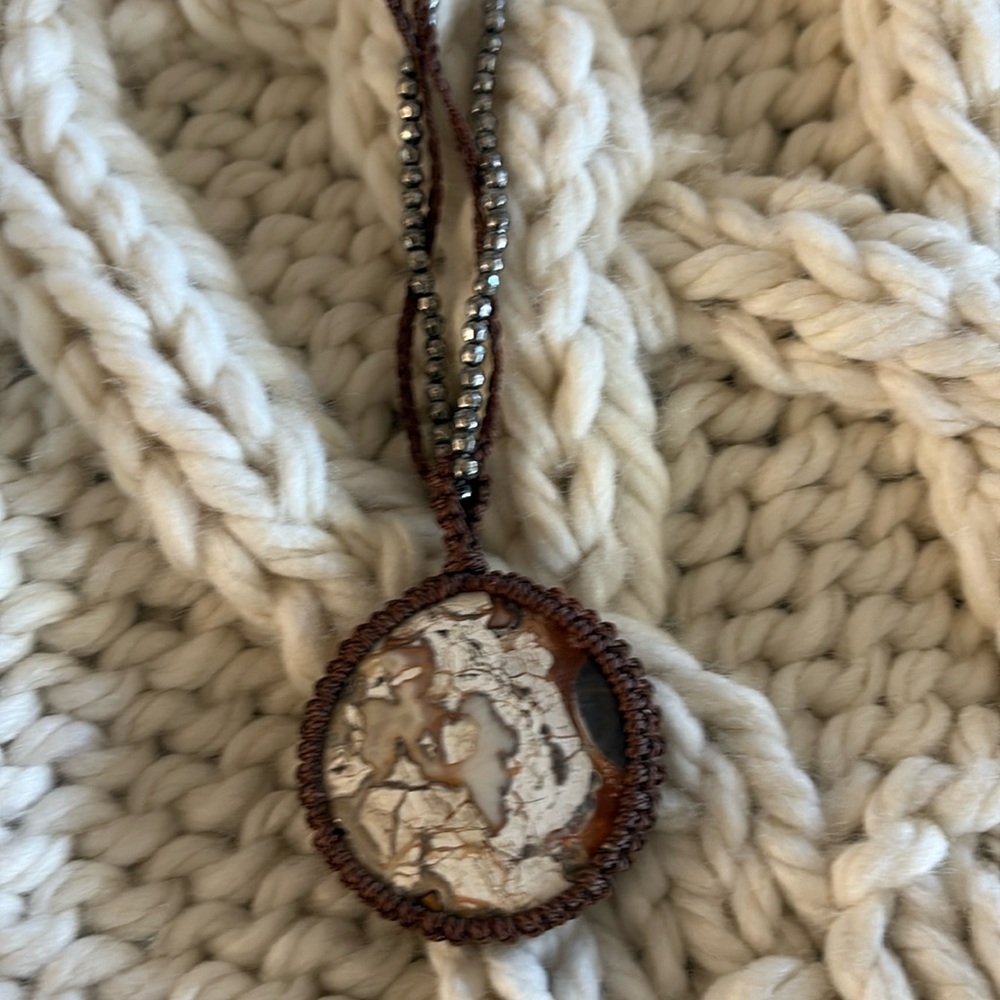 Free People jasper like statement necklace